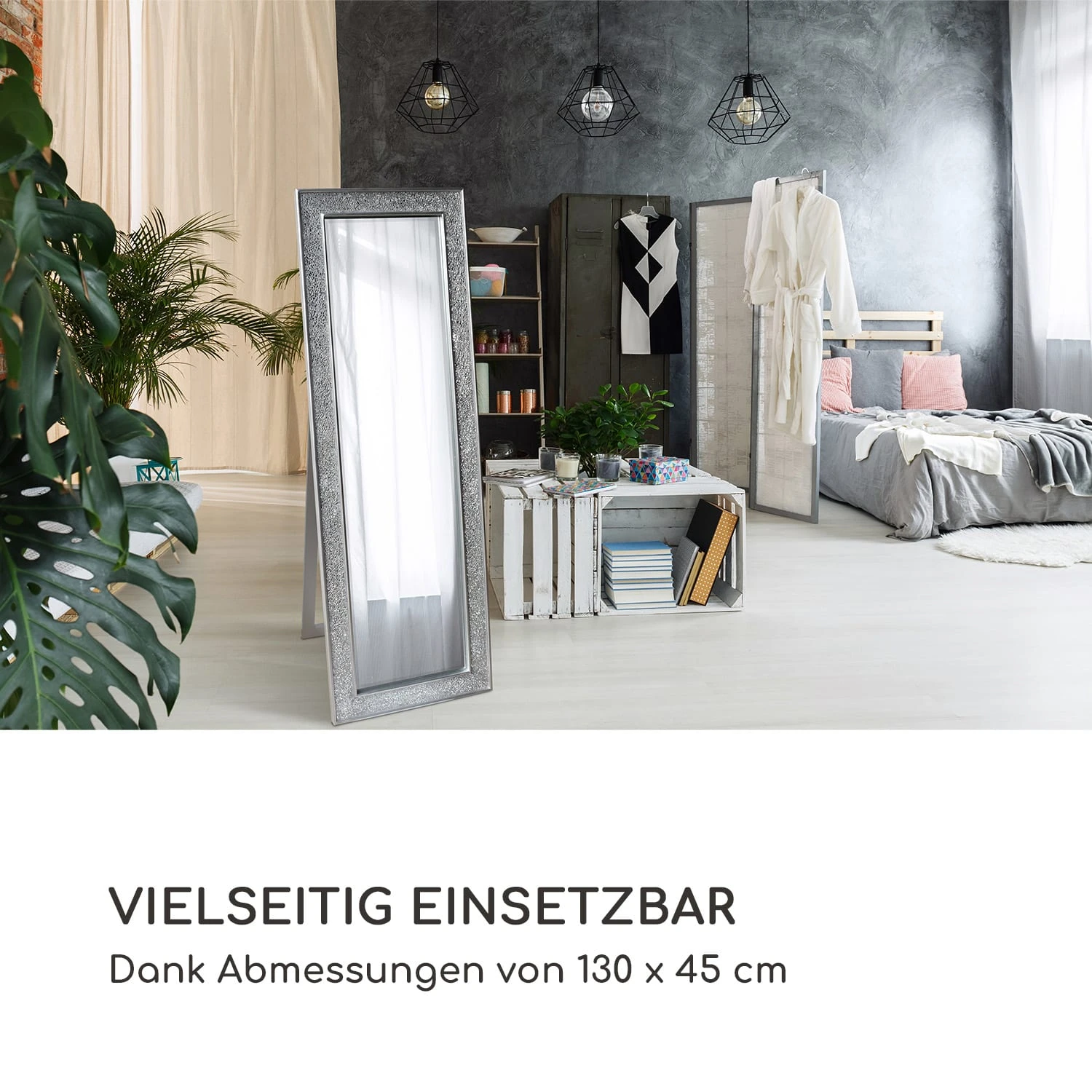 Norwich Spiegel Holzrahmen Rechteckig 130 X 45 Cm Mosaik-Design – Bild 4