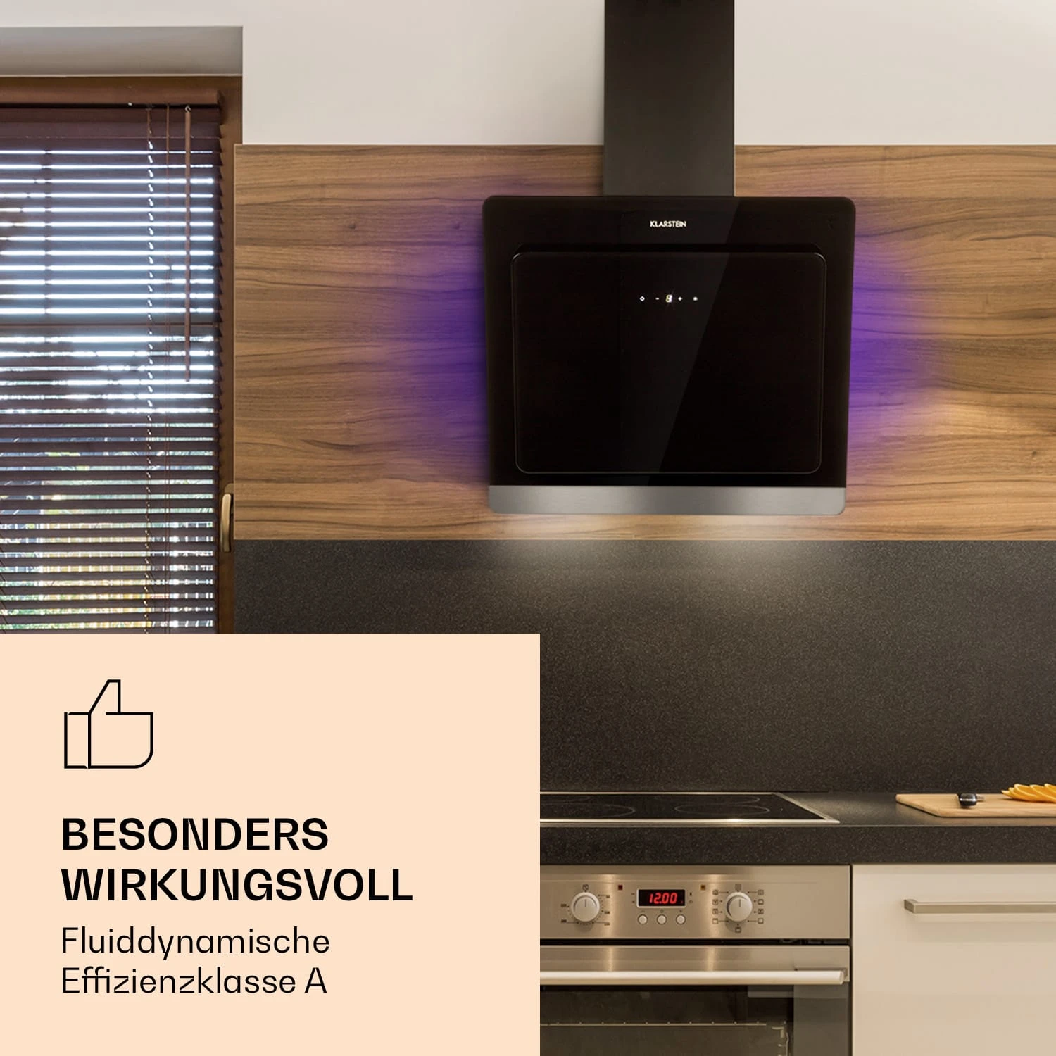 Aurora Eco 60 Dunstabzugshaube 550 M³/h 60cm Kopffrei Ambientelicht EEC A+ – Bild 2