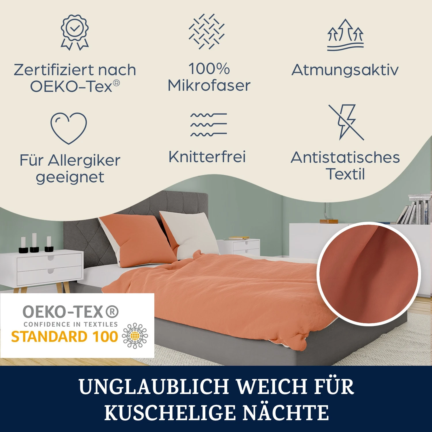 Soft Wonder-Edition Bettwäsche 155x200 Cm Mikrofaser – Bild 2