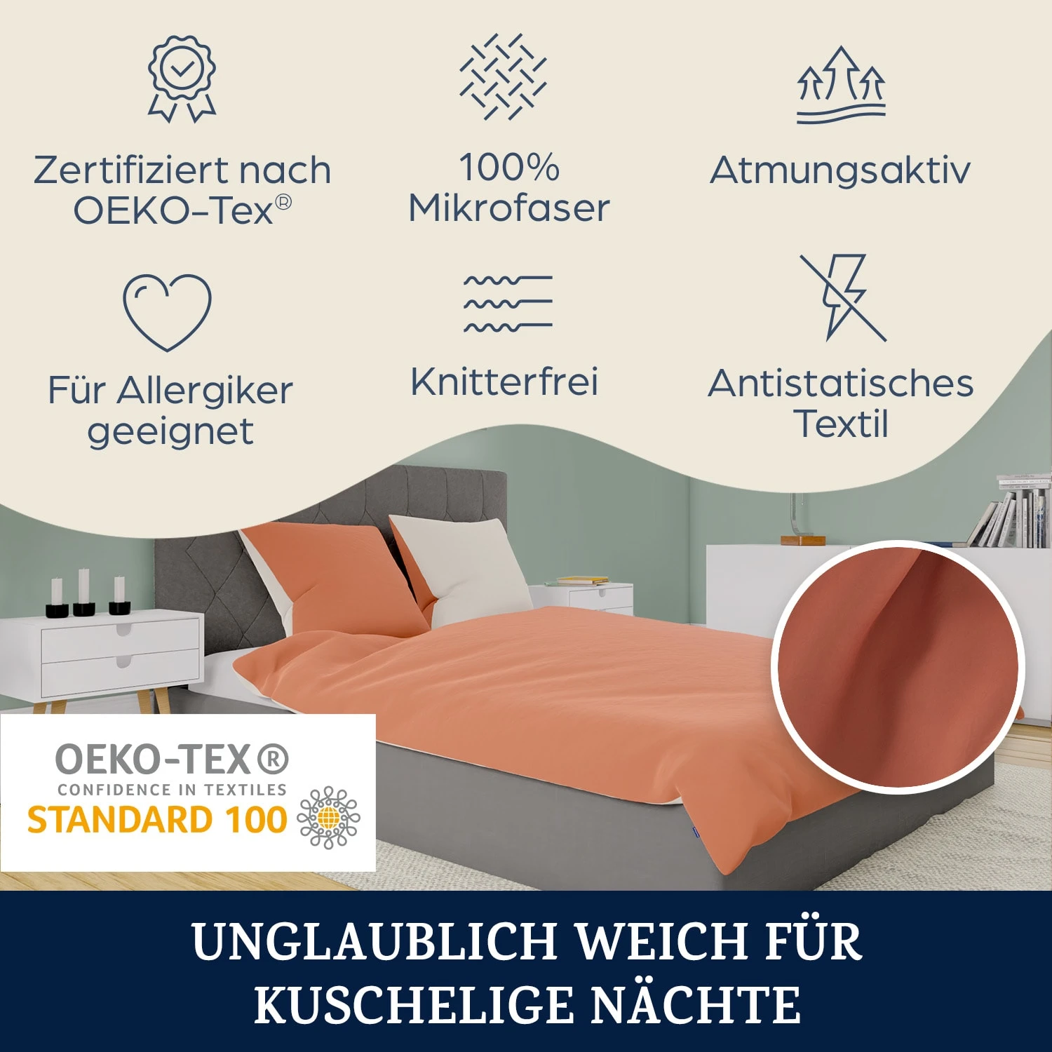 Soft Wonder-Edition Bettwäsche 200x200 Cm Mikrofaser – Bild 2