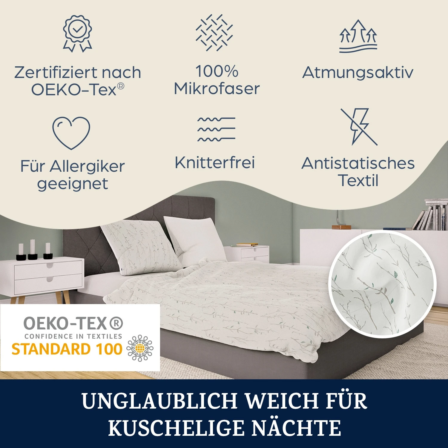 Soft Wonder-Edition Bettwäsche 140x200 Cm Mikrofaser – Bild 2