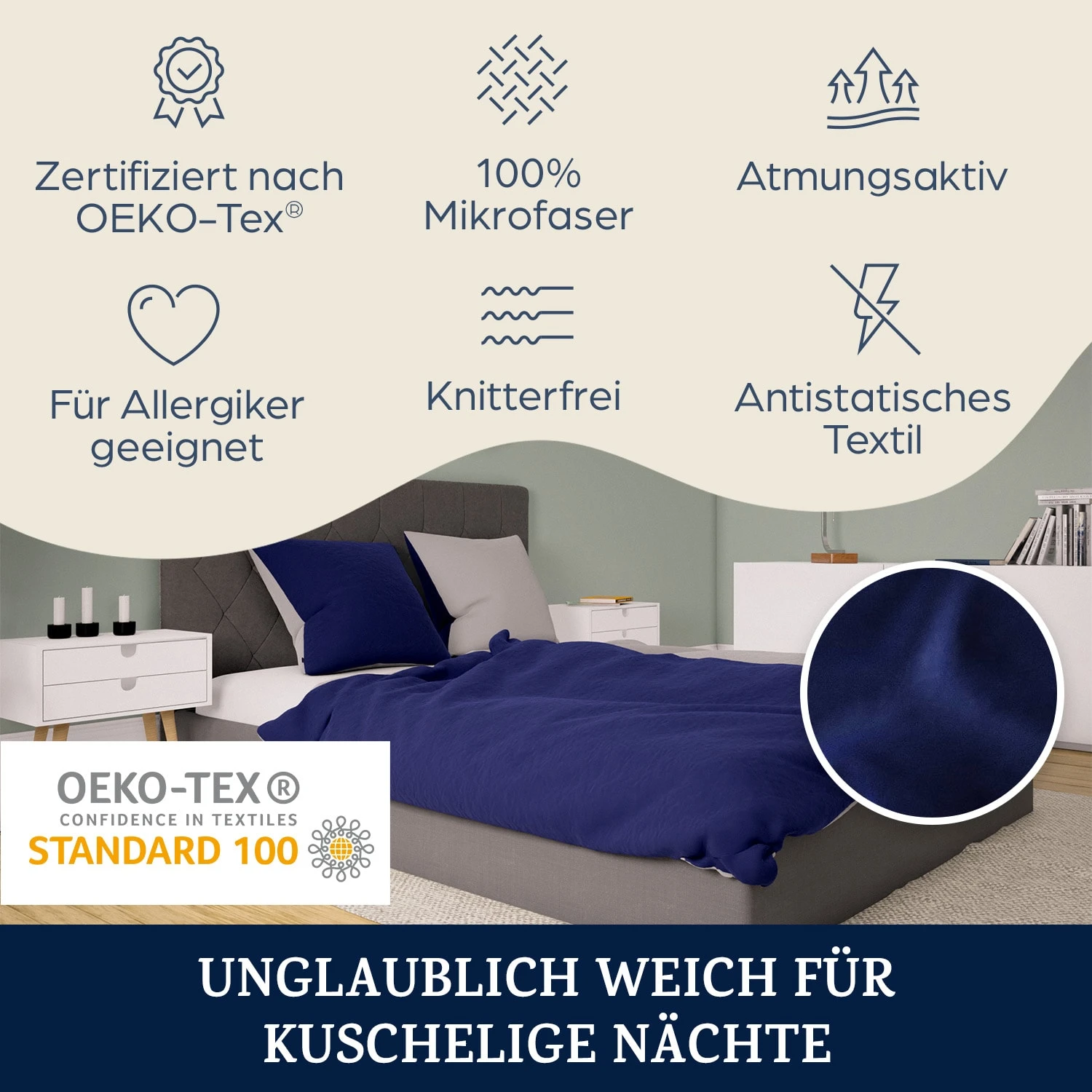 Soft Wonder-Edition Bettwäsche 200x200 Cm Mikrofaser – Bild 2