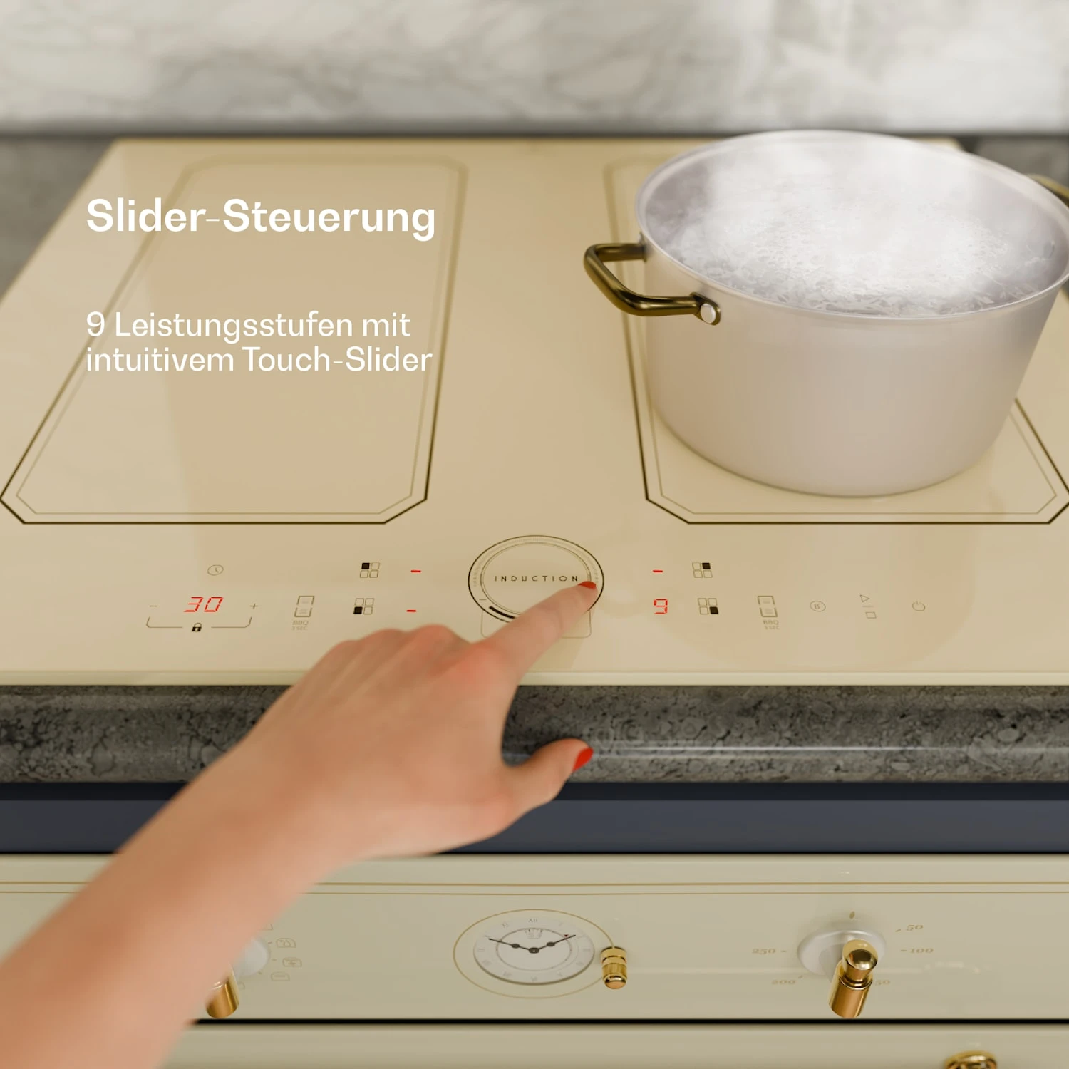 Victoria 4 Flex Induktionskochfeld Einbau 7000W 2 Flexzonen Timer – Bild 5