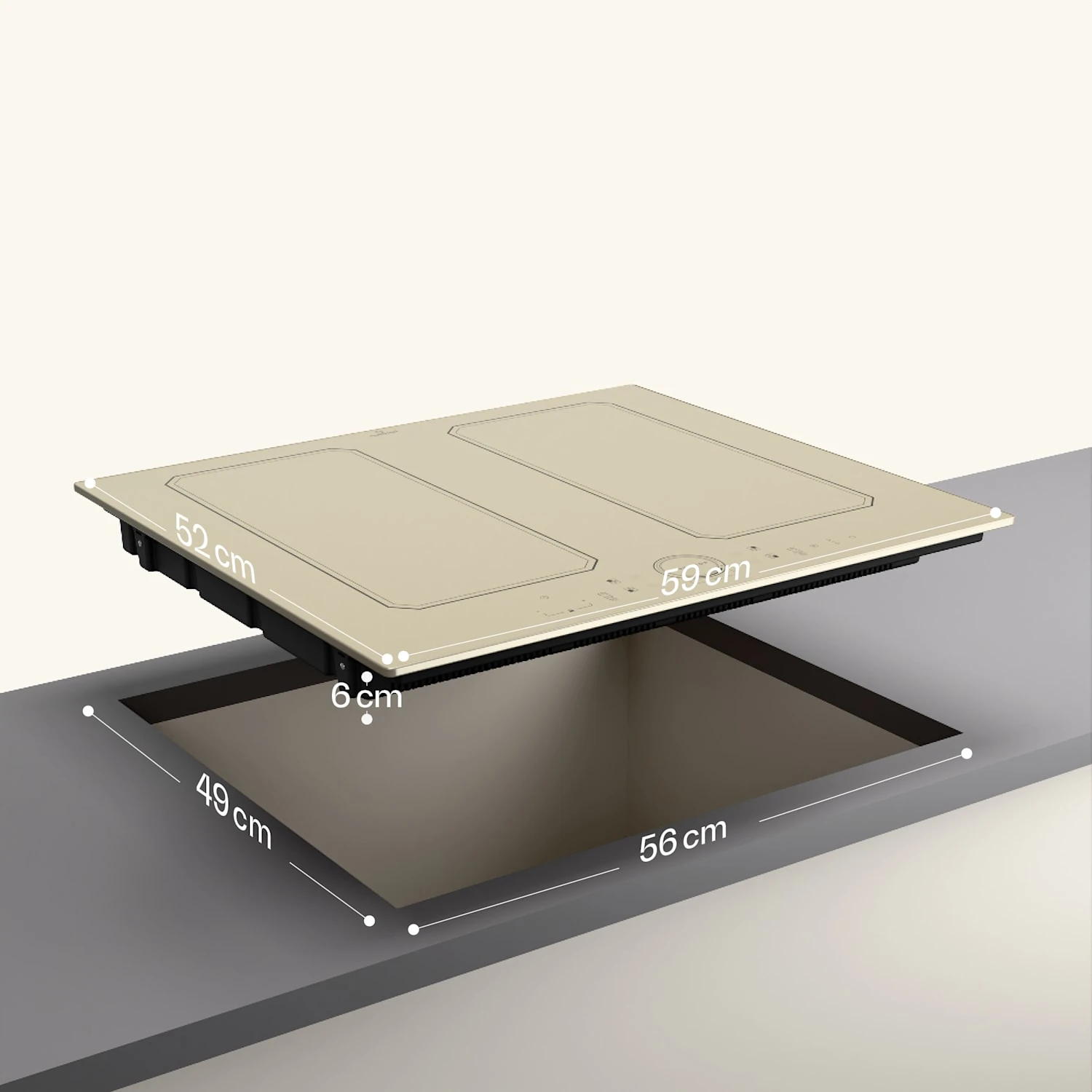Victoria 4 Flex Induktionskochfeld Einbau 7000W 2 Flexzonen Timer – Bild 7