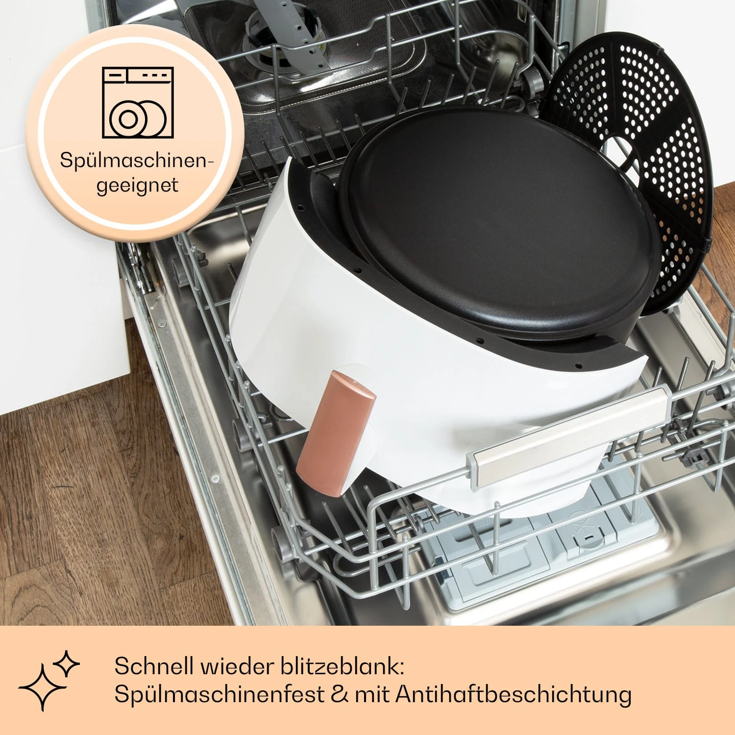 Air Bloom Heißluftfritteuse Dampffunktion 1500W 7,5 Liter 16 Programme – Bild 5