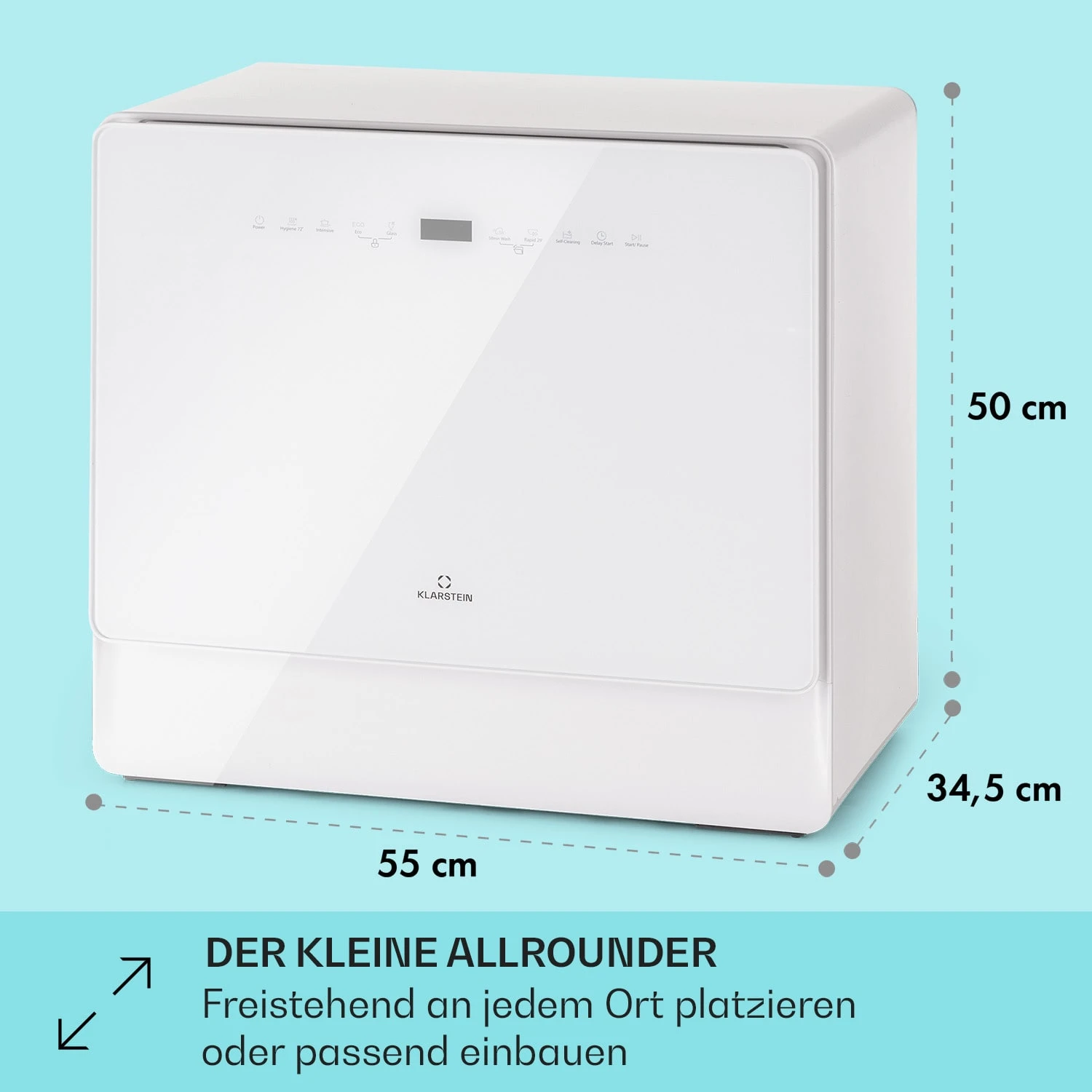 Emerald 5 Slim Geschirrspüler Freistehend 7 Programme Touch-Control – Bild 5