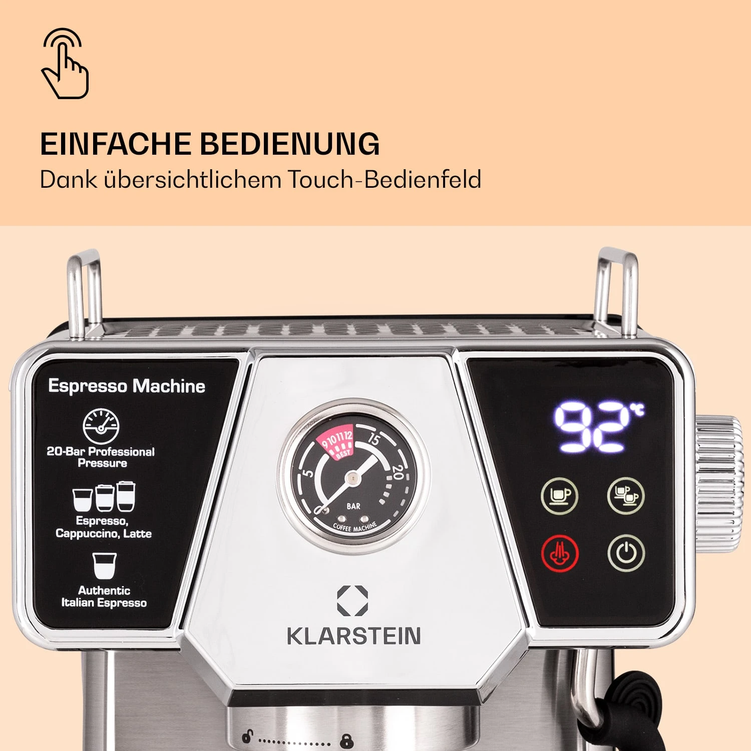 Libeica Espressomaschine 19 Bar Ca. 10 Tassen 1,8 Liter Milchschaum – Bild 3