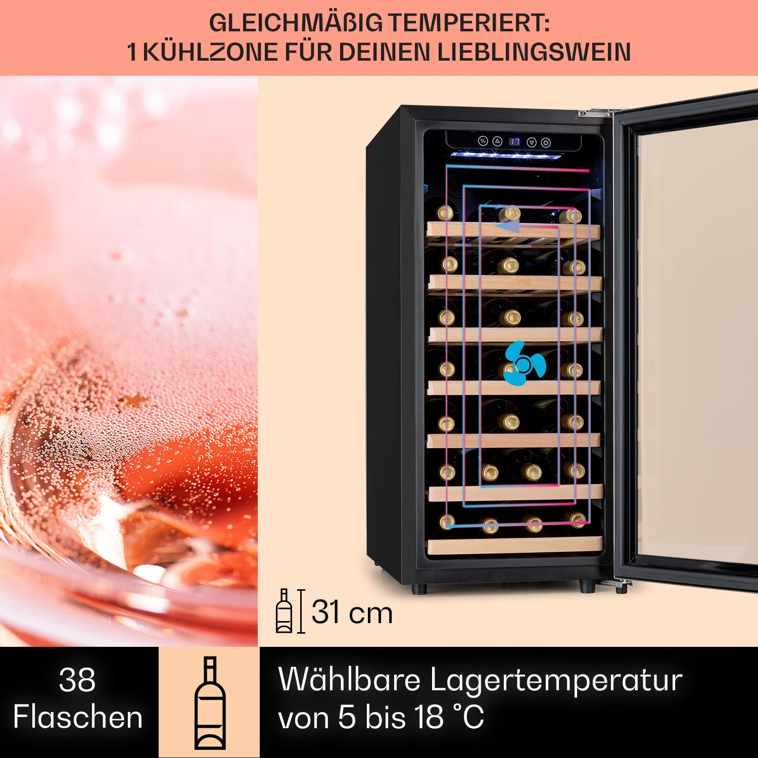 Vinamour 38 Uno Weinkühlschrank – Bild 3