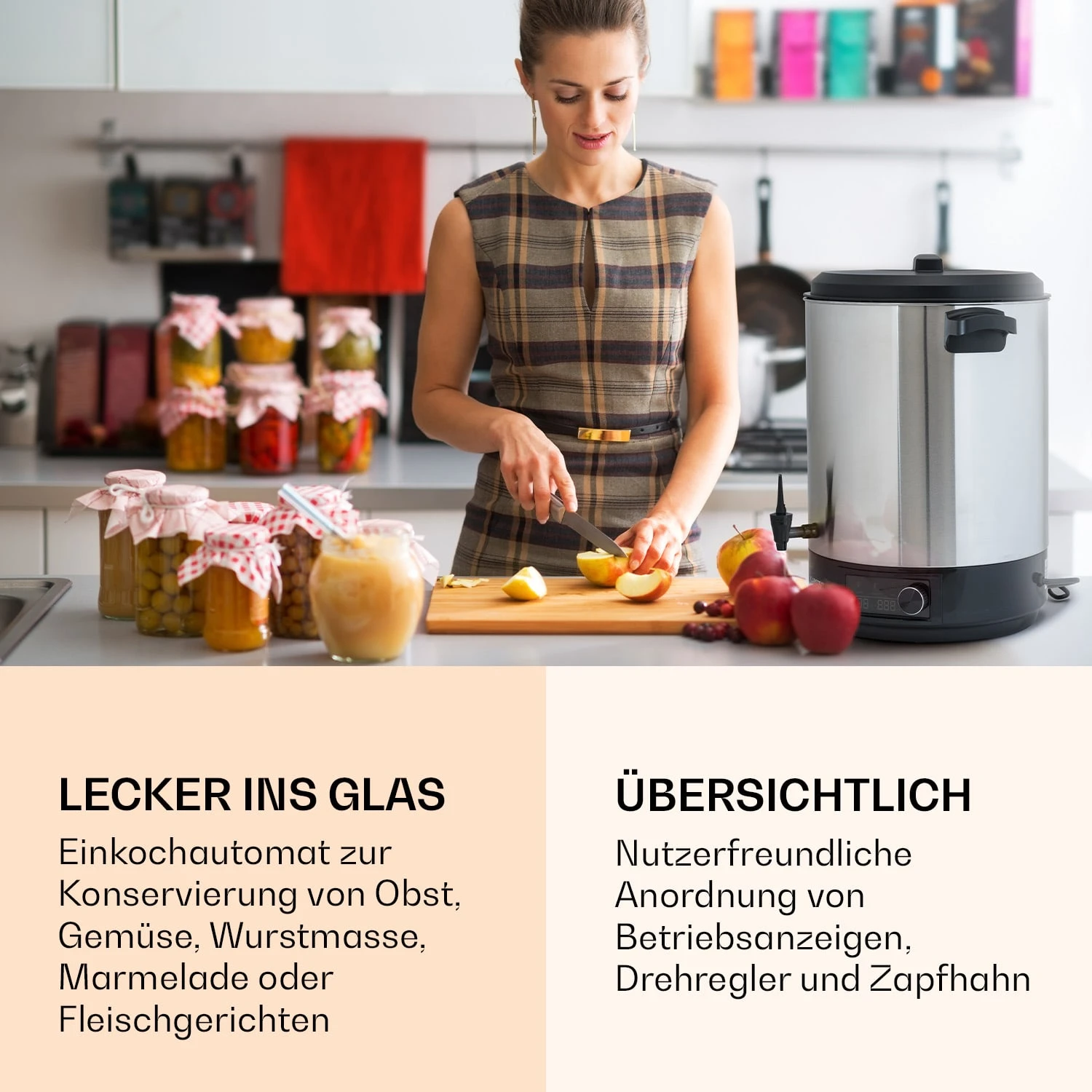 Abbey 40 Einkochautomat Getränkespender 40L 100°C 180min Edelstahl – Bild 2