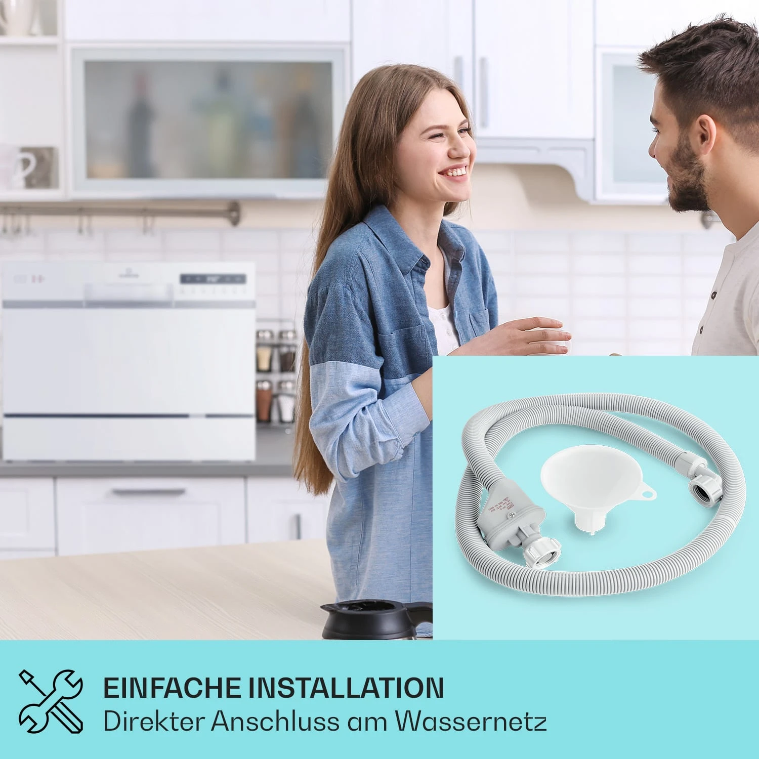 Amazonia 6 Smart Geschirrspüler App-Steuerung Freistehend 1380W – Bild 4