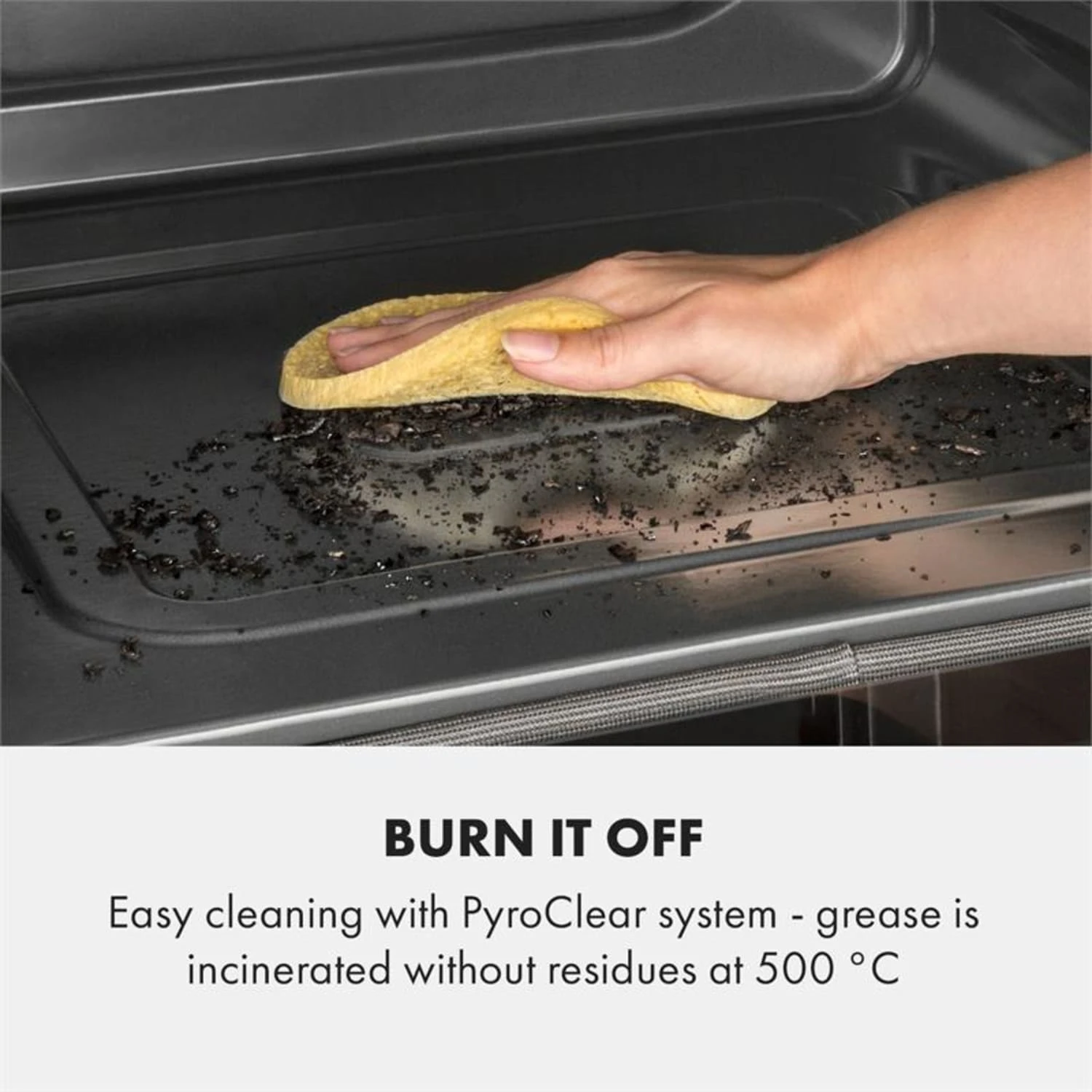 Gusteau Remy Einbau-Set Backofen + Einbau-Haube 2950W 64Ltr 620 M³/h Schwarz Edelstahl – Bild 4