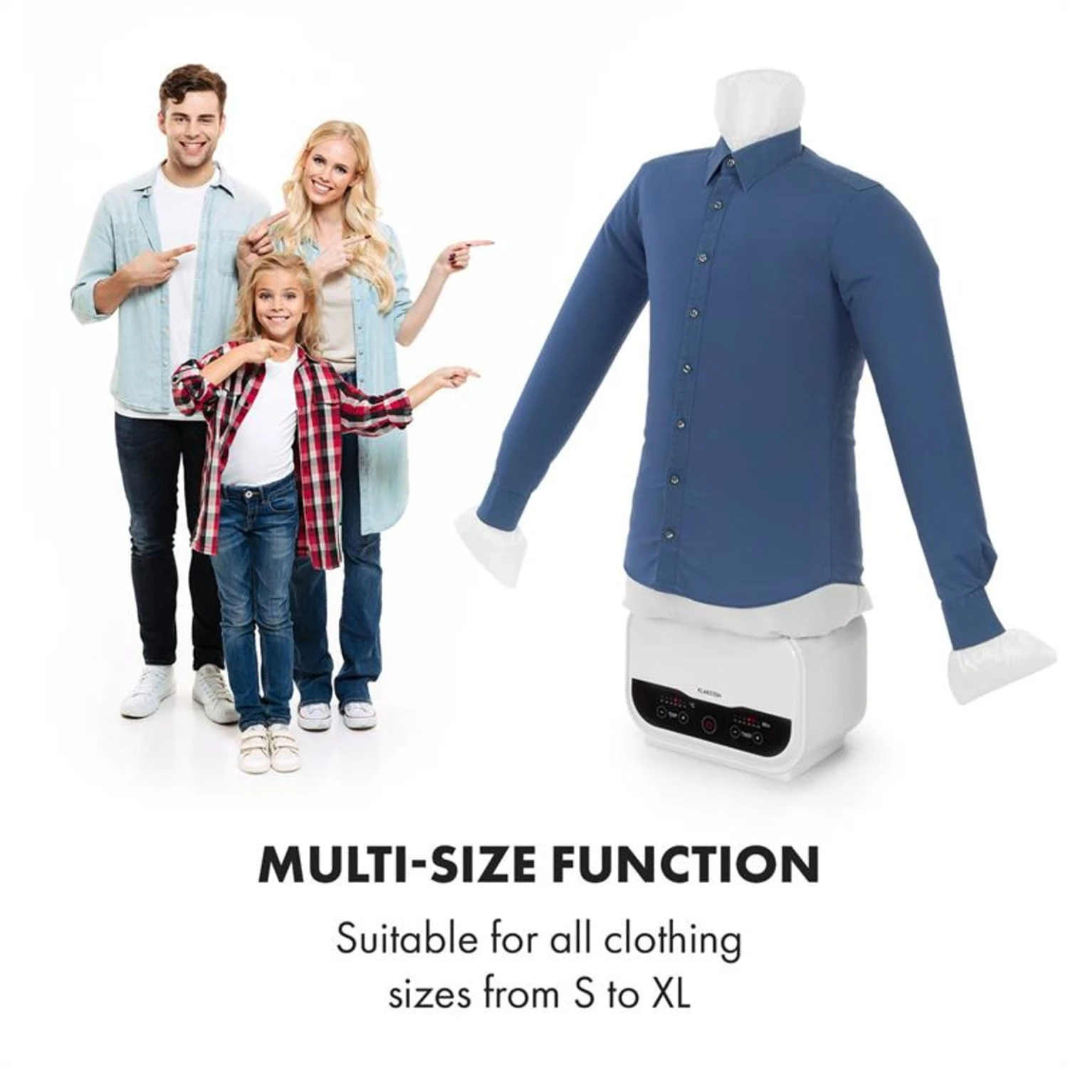 ShirtButler Pro Automatisches Trocknersystem Hemd & Hose 1200 W 2-in-1 70 °C Timer Weiß – Bild 5